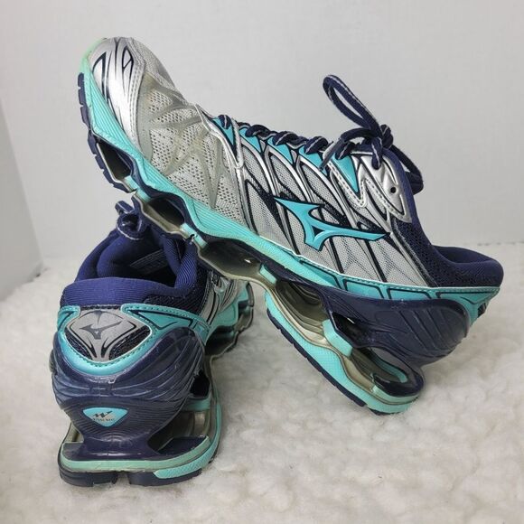 Mizuno Wave Prophecy 7.5 Women's Running Shoes Silver Grey J1GD180031 - Picture 7 of 9